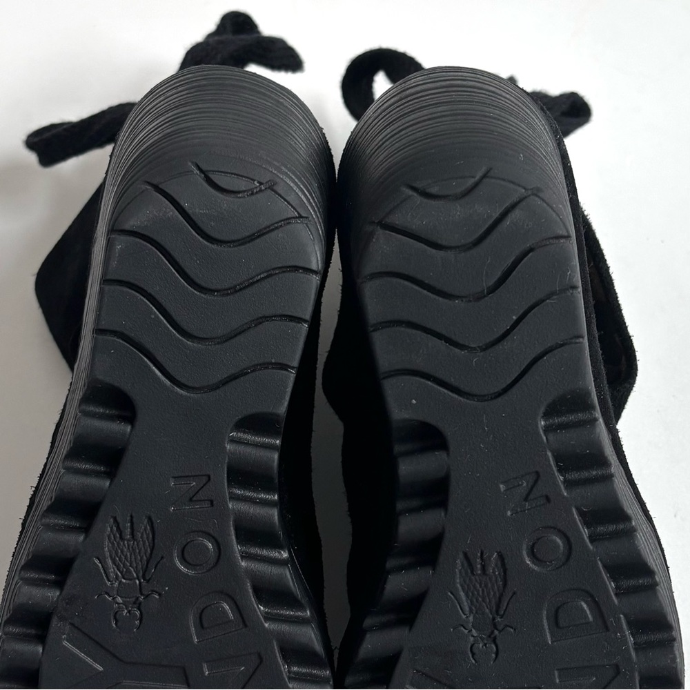 Fly London Yama Suede Wedge Ankle Boots Black Size EU 39 US 8-8.5 - Picture 13 of 16